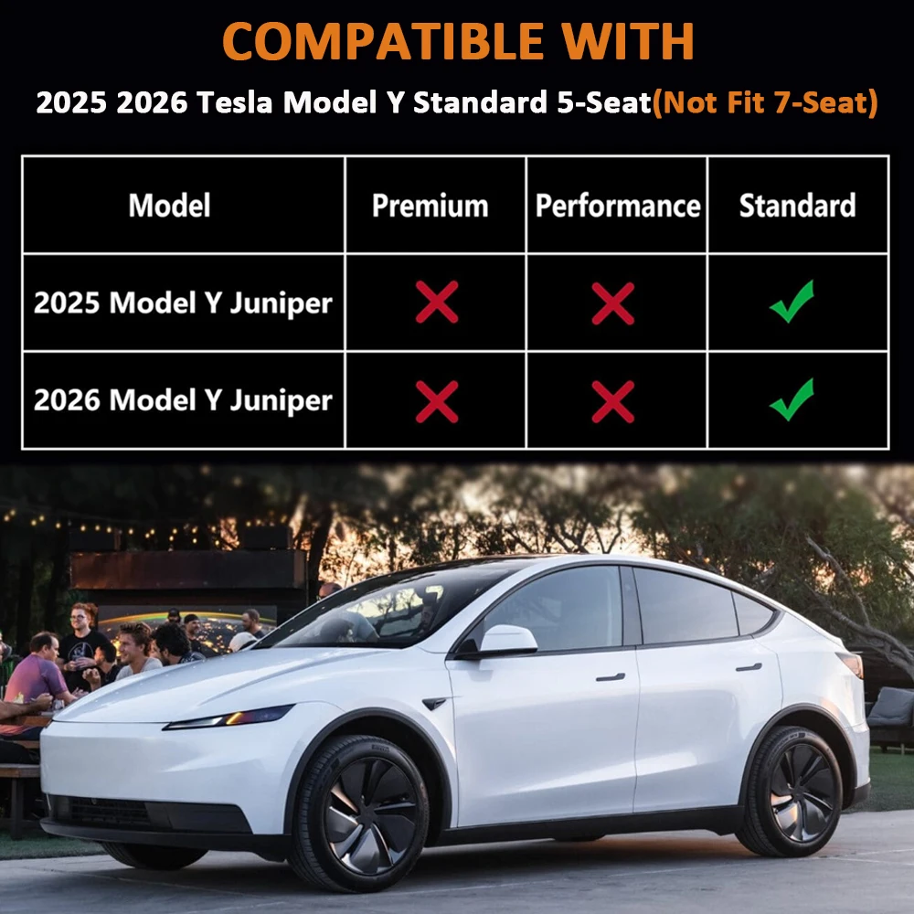 TPE Floor Mats For Tesla New Model Y Standard 2025 2026 Waterproof Luggage All Weather Full Set Mat Foot Pads Model Y Trunk Mats