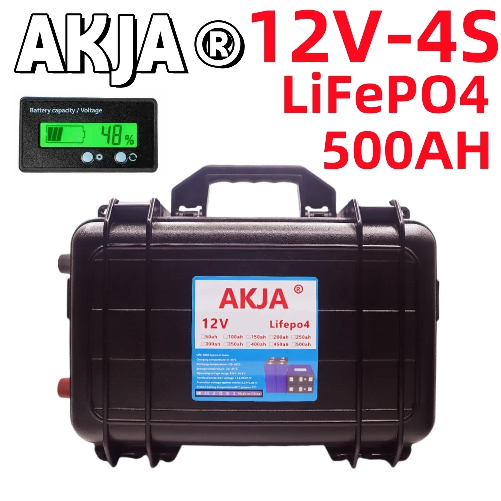 

Air fast transportation 12V LiFePO4 battery400Ah500Ah built-in BMS lithium iron phosphate battery6000+golf cart solar cycle life