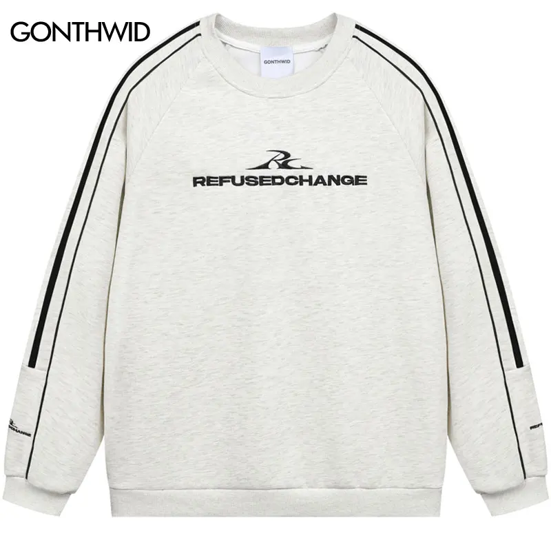 Vintage Sweatshirt Y2K Embroidery Letter Sports Retro Pullover Hoodie Streetwear 2024 Men Hip Hop Harajuku Casual Loose Tops