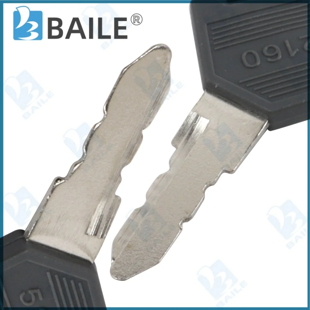 10PCS 198360-52160 Lgnition Keys For Yanmar Diesel Engine Excavator Grader Dozer SC2400 SC2450 EX2900 John Deere Tractor