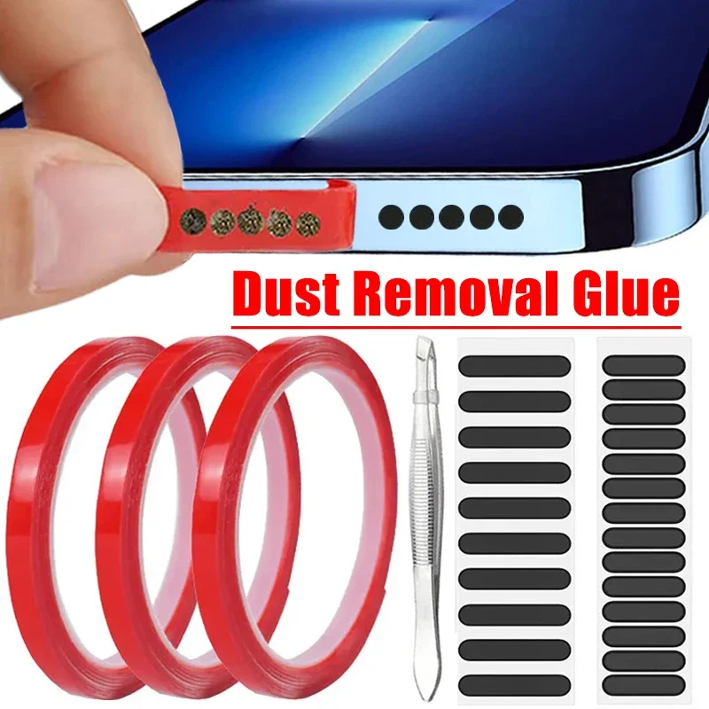 Universal Phone Speaker Dust Removal Glue Speaker Grid Cover Dust Net Sticker Cleaning Glue for iPhone 14 Xiaomi Cleaning Kit