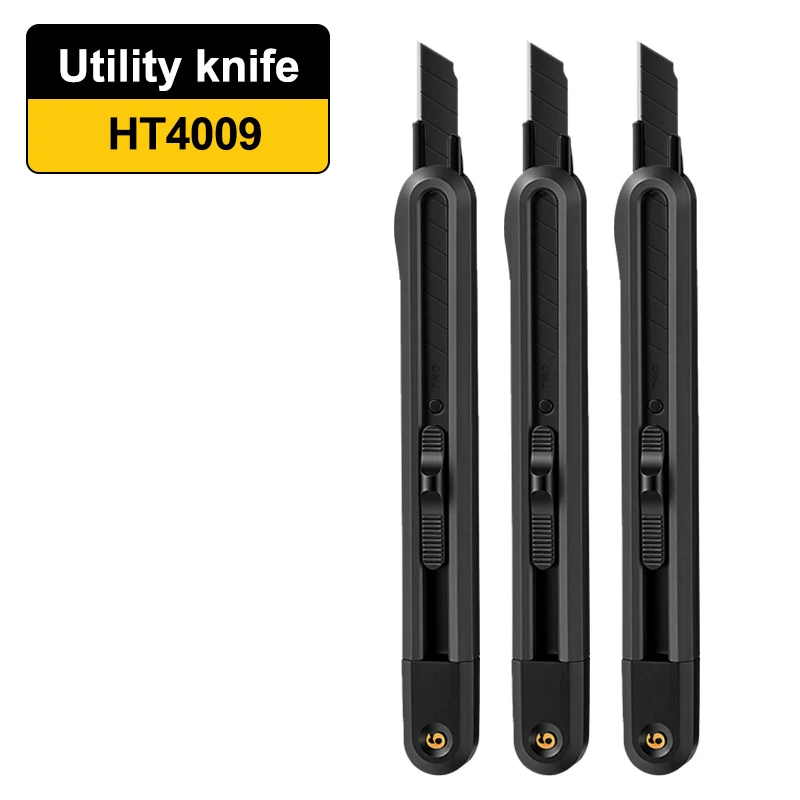 9mm intrekbaar utilitymes, SK2-mes, ABS-handvat, ingebouwde mesbreker, zelfvergrendelend, heavy-duty snijmes voor thuisgebruik