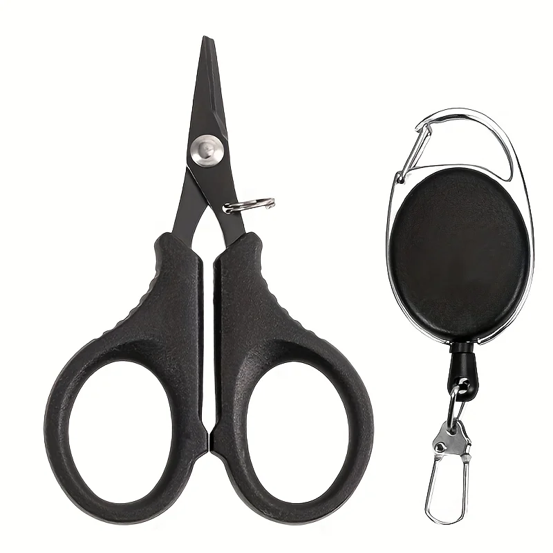 Titanbeschichtete Angelschere aus Edelstahl – Präzisionsgeflecht- und Monofilament-Schnurschneider, langlebiges Angelwerkzeug