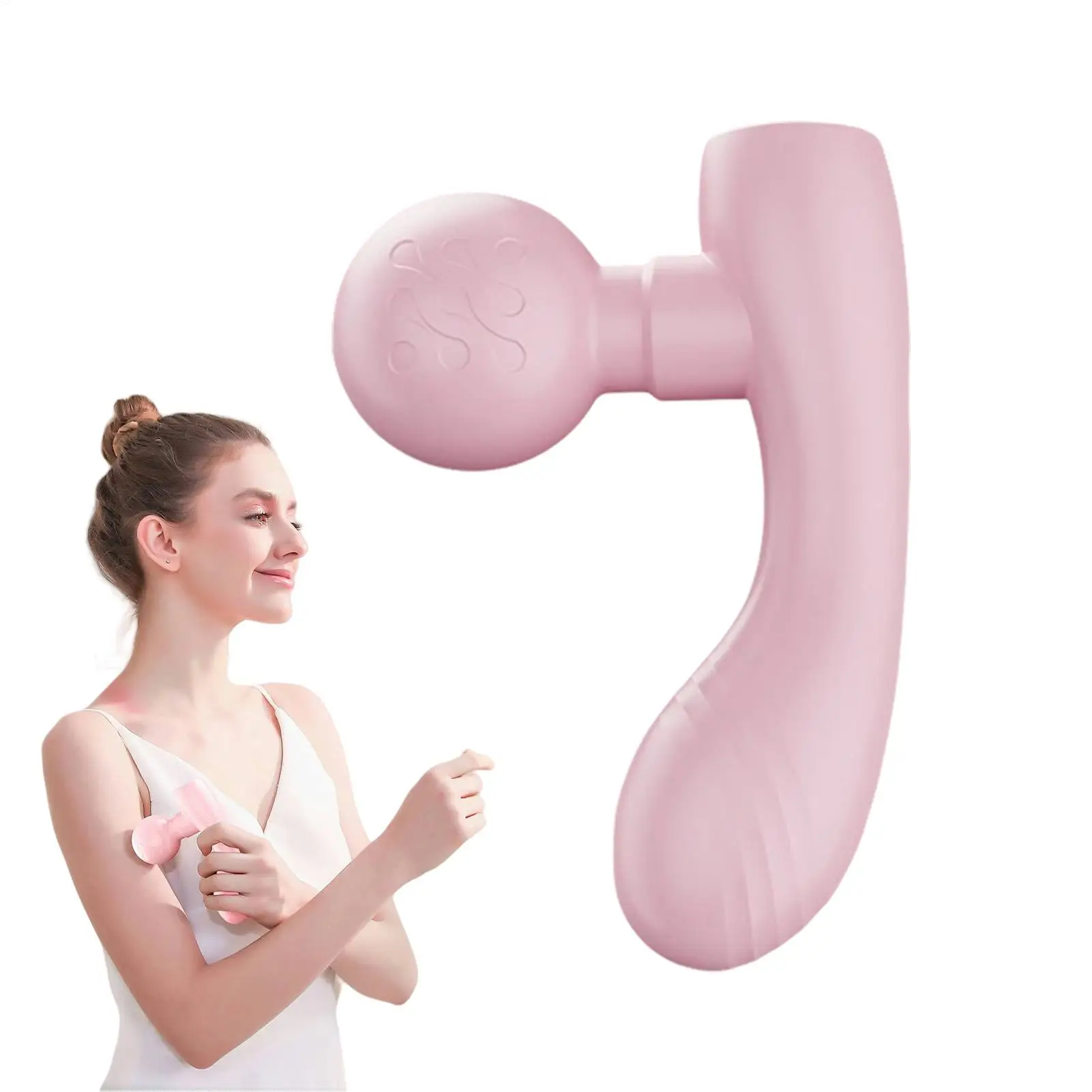 

Массажер для мышц, компактный спортивный массажер, инструмент с двойной головкой, тихий расслабляющий крем от боли, жесткости, спортсмены, женщин, мужчин, здравоохранение