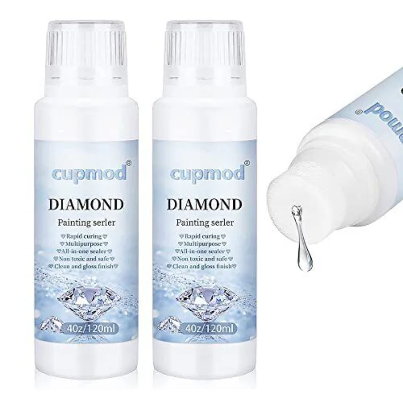 Diamond Painting Sealer 5D Diamond Painting Art Glue Permanent Hold & Shine Effect Sealer Diamond Painting Puzzles