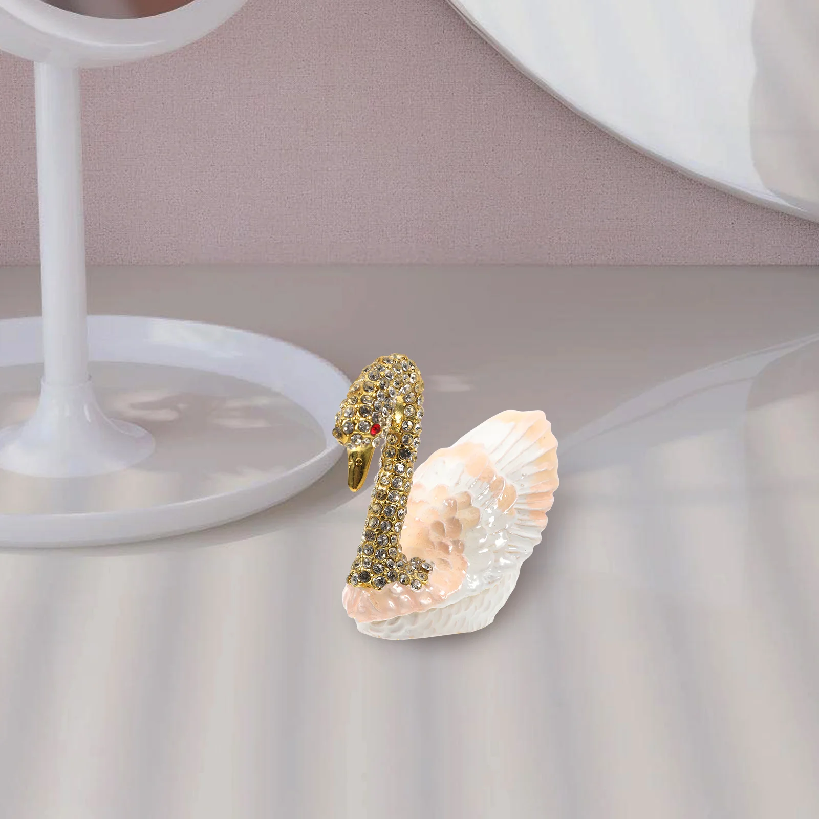 

1pc Swan Jewelry Box Decorative Trinket Organizer Storage Container Vintage Keepsake Holder Ring Earrings Necklace