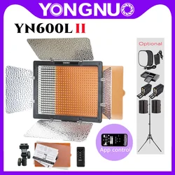 YONGNUO YN600L II LED Video Fill Light Camera Photo Photography Studio Panel Lamp APP 3200-5500k for Makeup TikTok Vlog Webcast