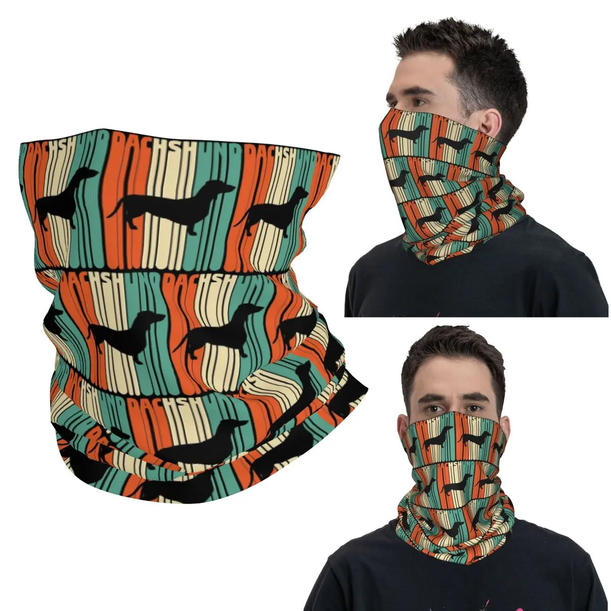 Dackelwurst Wiener Dachshunde Bandana Halsbedeckung Bedruckter Gesichtsschal Multifunktions-Gesichtsmaske Unisex Erwachsene