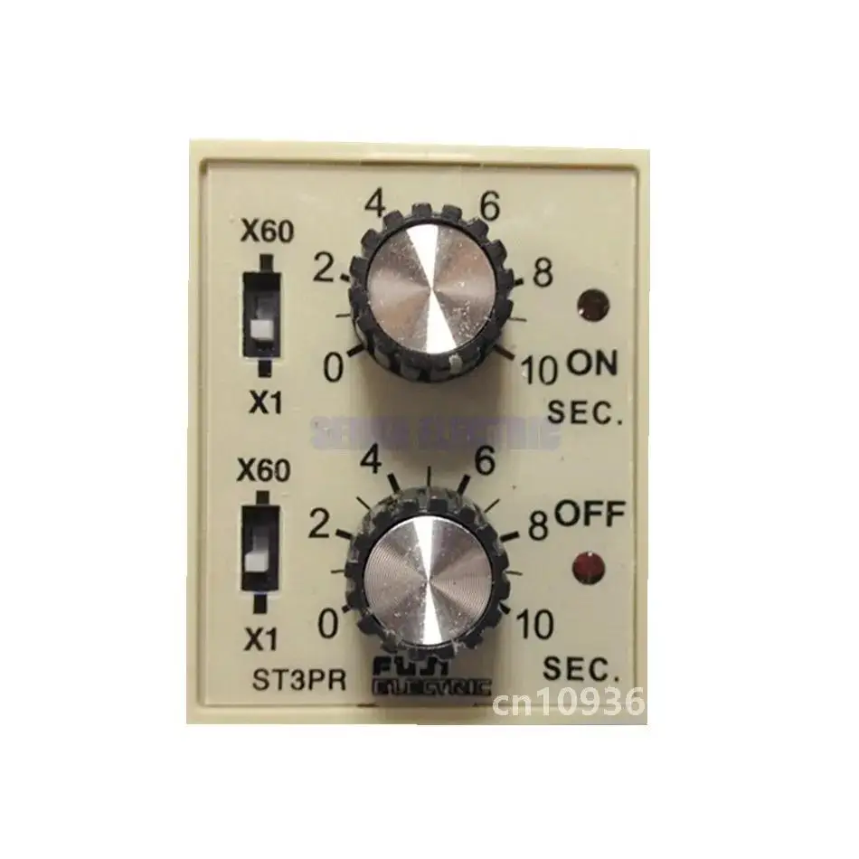 ST3PR 2-Group Cycle Multi-Range Time Relay Counter Electrical Timer Relay with Socket Base