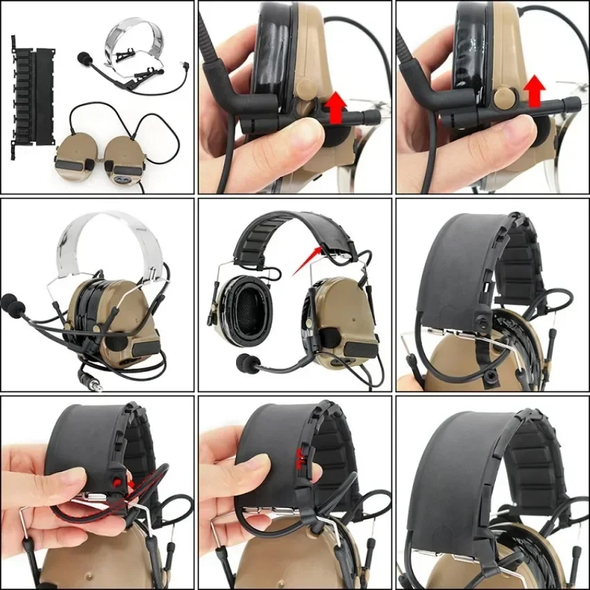 

TAC-SKY Tactical COMTA3 Hearing Protection Walkie Talkie Headset Noise Cancelling Pickup Earphone with Tactical Ptt for Baofeng