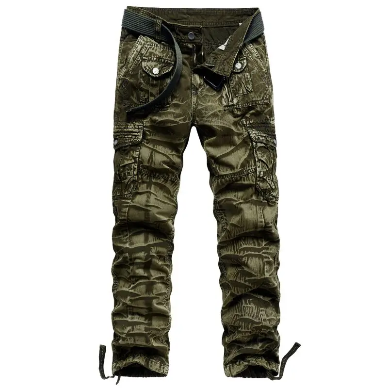 2023 New Men\'s Outdoor Tactical Large Pants Multiple Pocket Urban Commuter Trousers Camouflage Casual Cargo Pants