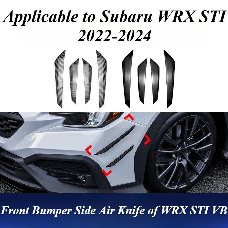 لسوبارو WRX VB 2022-2024 المصد الأمامي الجانب الهواء الرياح شفرة عدة سبويلر الشفاه ألياف الكربون نظرة التصميم الخارجي الجسم تقليم السيارة