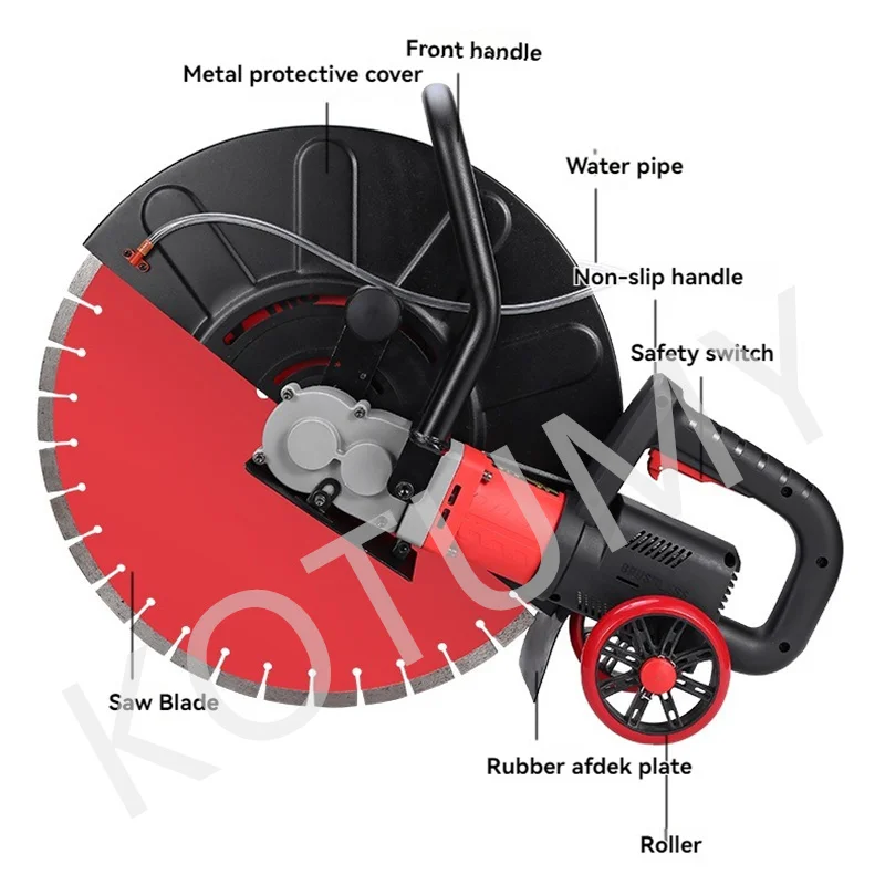 Piła tarczowa bezszczotkowa 6000W K5206 220V do cięcia ścian, piła do cięcia kamienia, ręczna frezarka do ścian