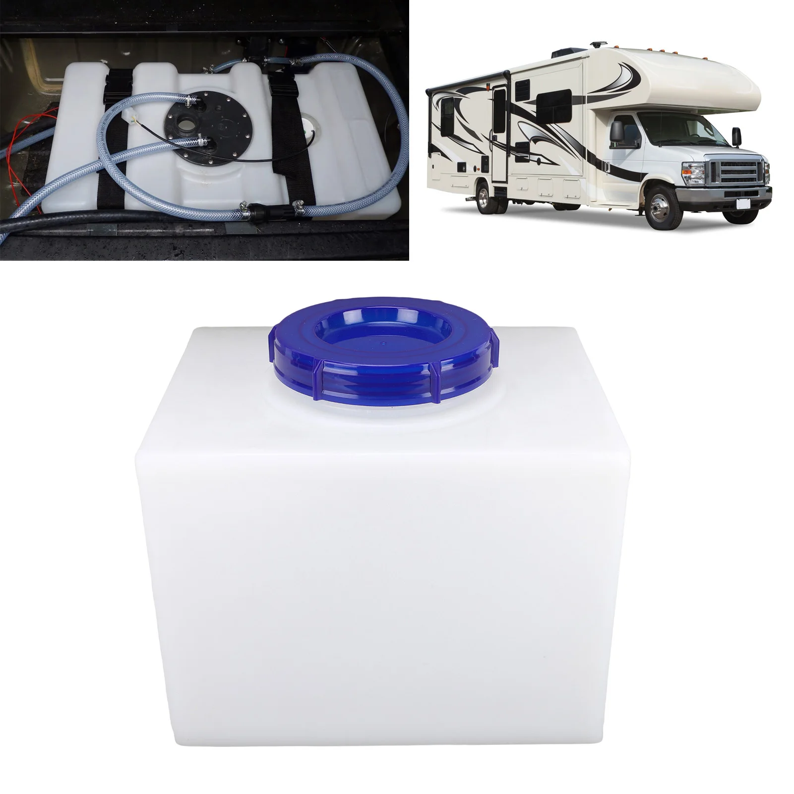 

RV Water Storage Tank 3 Gallon 10L White Color Food Grade Sealing Water Storage Container for Trailers Ships Yachts