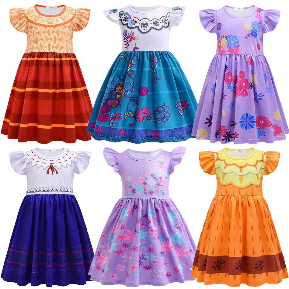 Disfraz de Princesa Mirabel de Encanto, Vestido de Isabela para Juego de Roles, Vestidos para Niñas, Disfraz de Carnaval de Halloween, Vestidos Elegantes de Pepa