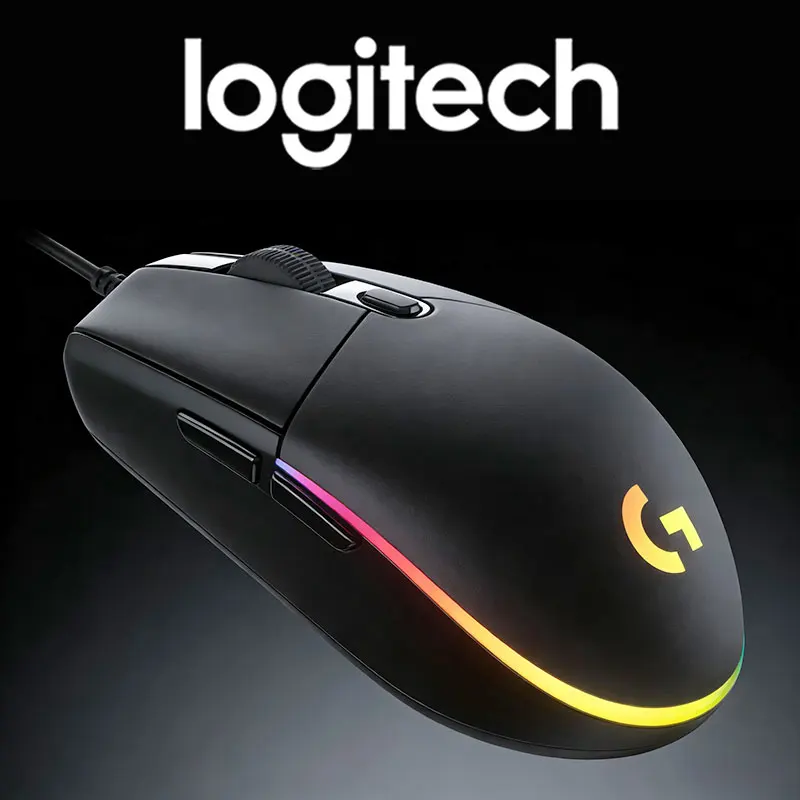 Logitech G203/G402 E-sports office efficiency booster for office workers, dual-mode wired silent mouse, lightweight human body