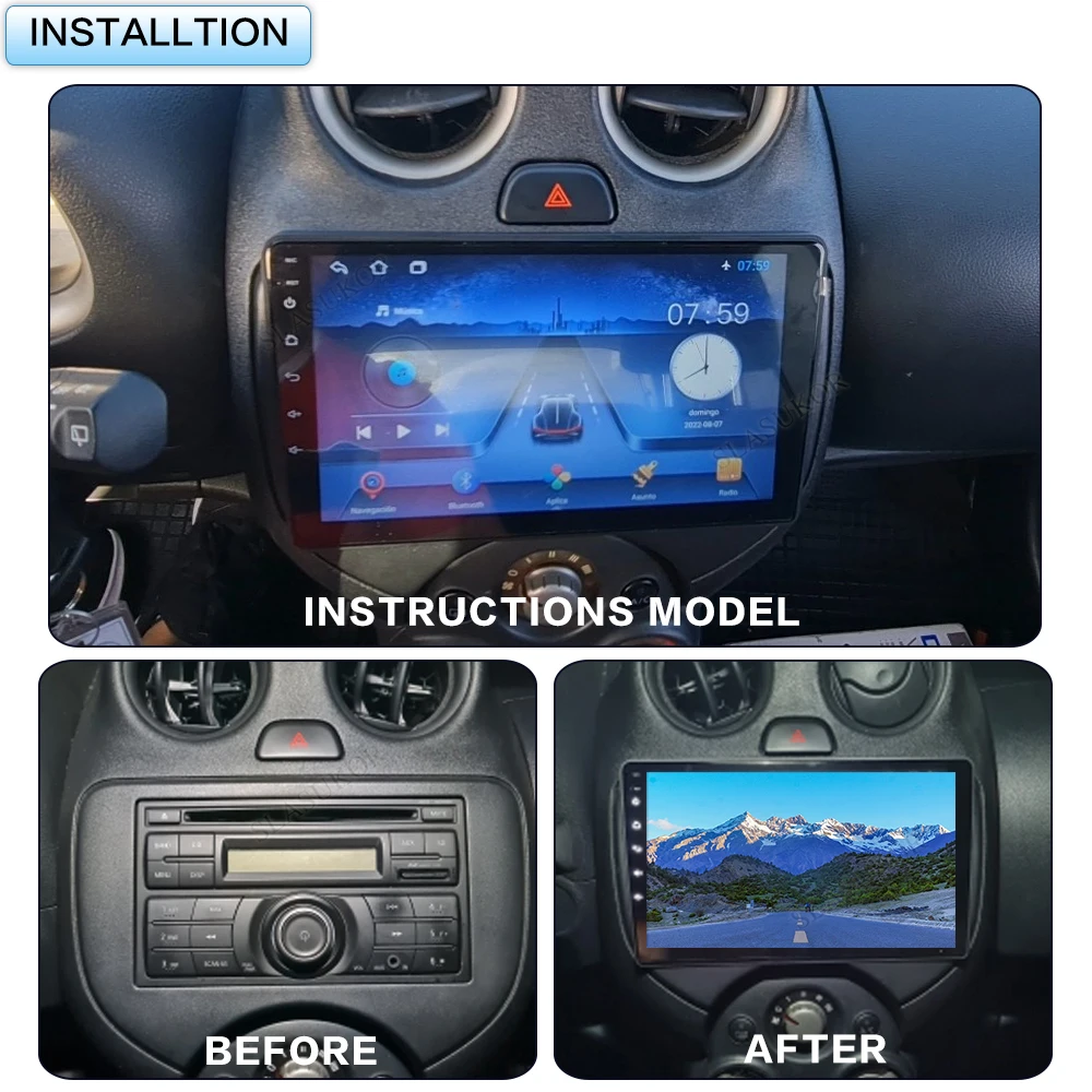 9 Inch Kit For Nissan March K13 2010-2013 Android Car Radio Multimedia Video Player Car Audio Stereo Player Navigation