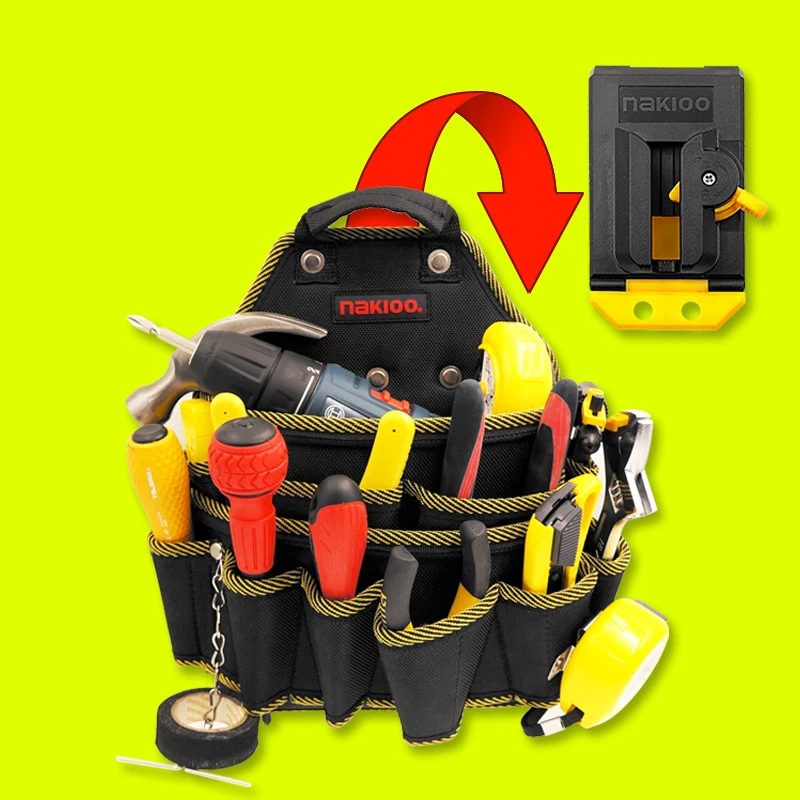

Quick-hanging Tool Kit, Durable Special Storage Bag for Water, Electrician and Woodworking, Portable Waist Bag, Hardware Bag