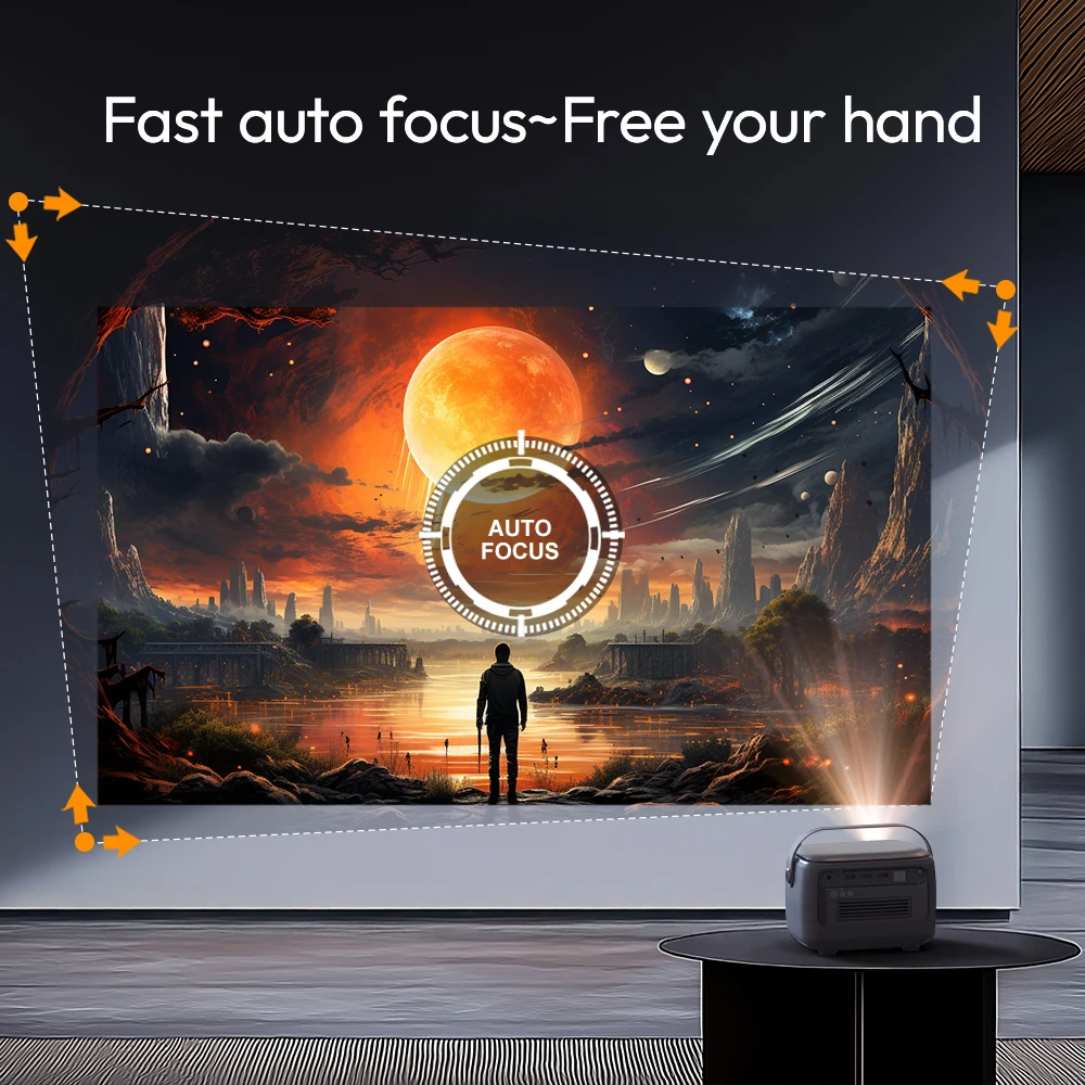 Мини-проектор BYINTEK R20 Max 4K DLP Smart WiFi Android 11,0 светодиодный 1080P проекторы для уличного домашнего кинотеатра с аккумулятором 15600 мАч