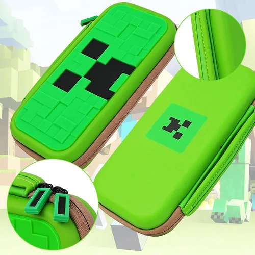 Imagen 2 del producto Estuche de viaje verde para accesorios Switch 2, funda rígida EVA impermeable, bolsa de mano protectora para almacenamiento NS2