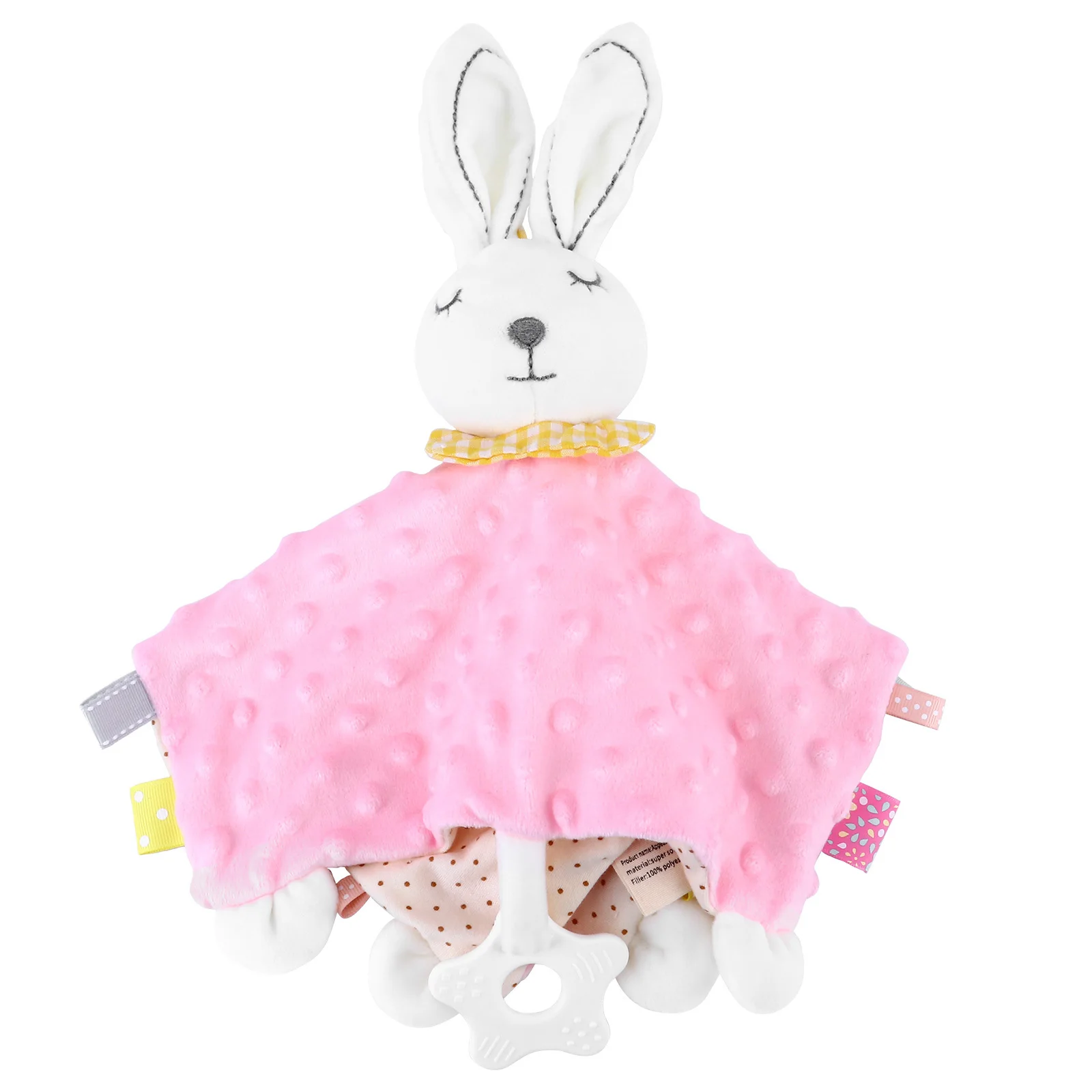 

1Pcs Rabbit Shaped Baby Appeasing Towel Soft Saliva Absorbing Sleeping Companion for Newborns and Infants Animal Design