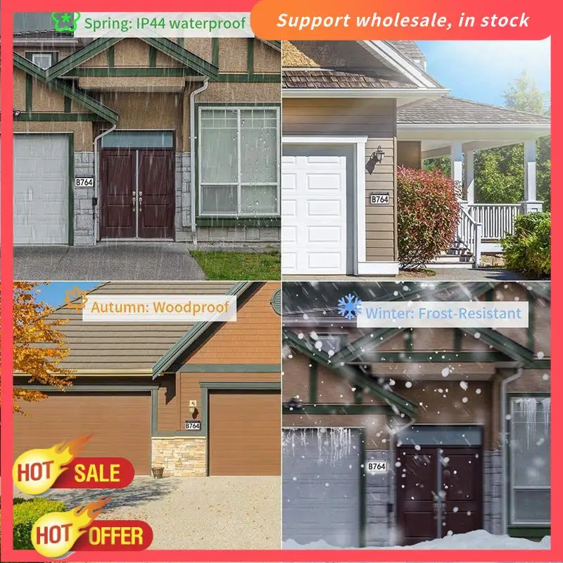 RISE-luz de placa de puerta Solar, luz de placa de número de dirección montada en la pared Digital LED impermeable para exteriores