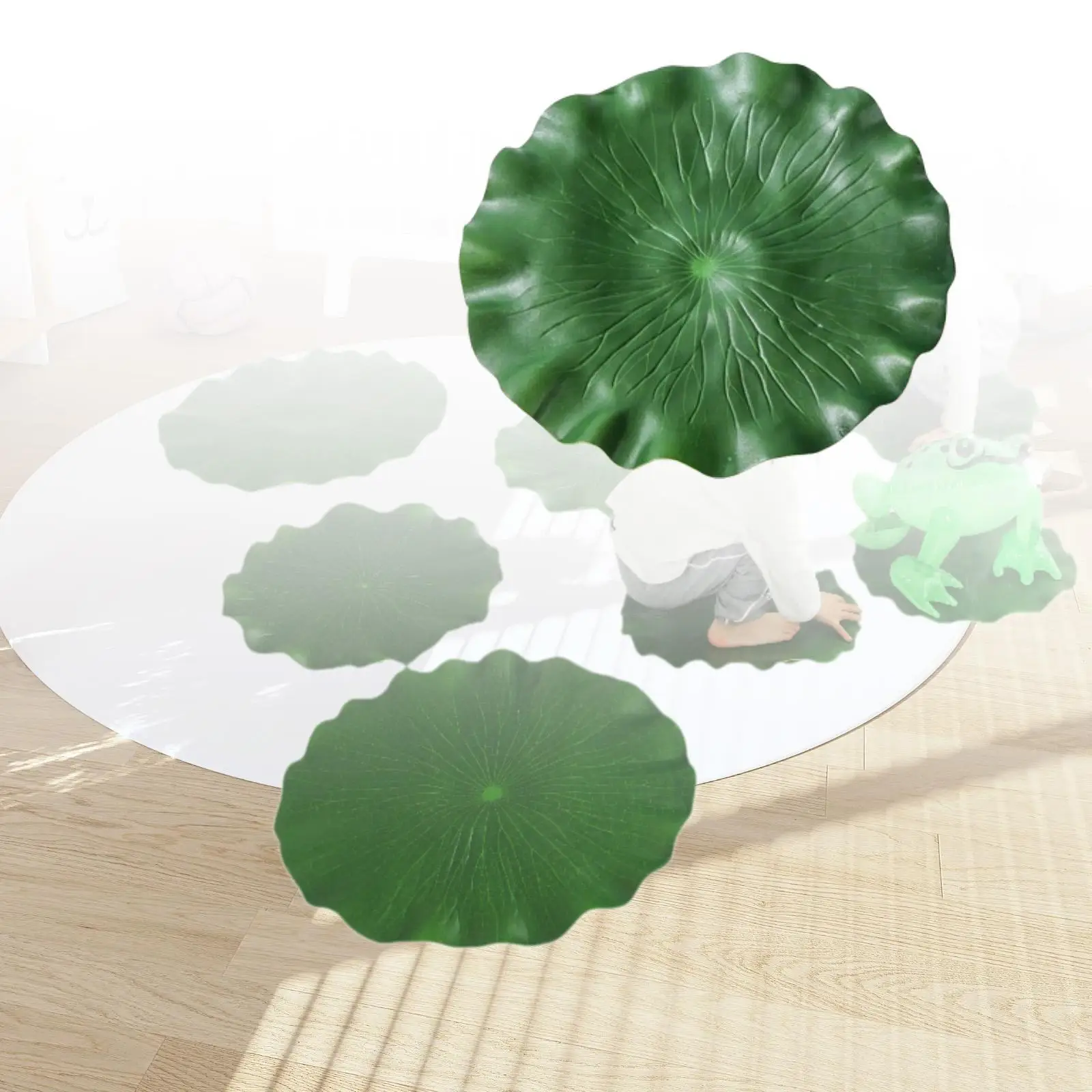 Juguete de Equilibrio con Hojas de Loto Artificiales, Regalo para Niños, Juego Familiar, Plataforma para Ponerse Encima, Juguete de Habilidades Motoras para Niños, para Jardín o Patio de Recreo