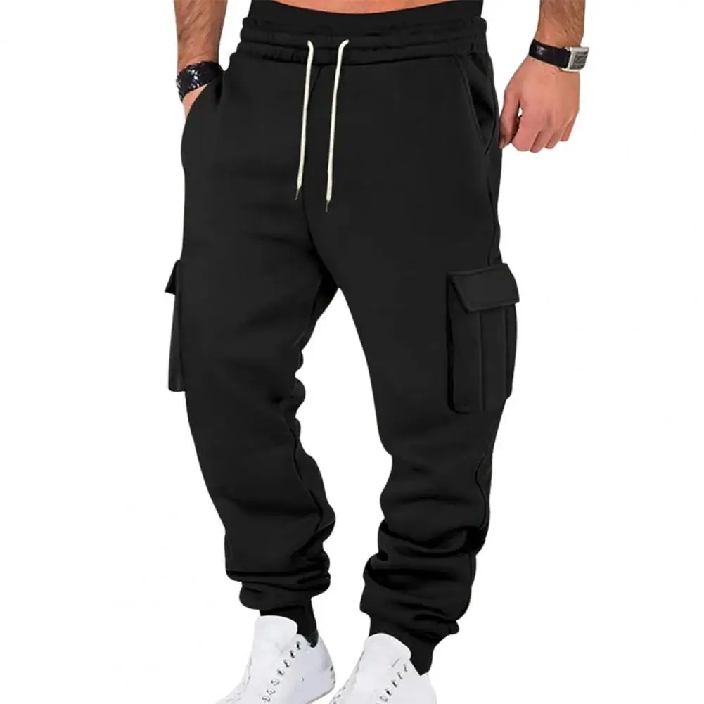 2025 Men Cargo Pants Reinforced Stitching Cargo Trousers Adjustable Waist Circumference Pants  Drawstring Casual sports Trousers