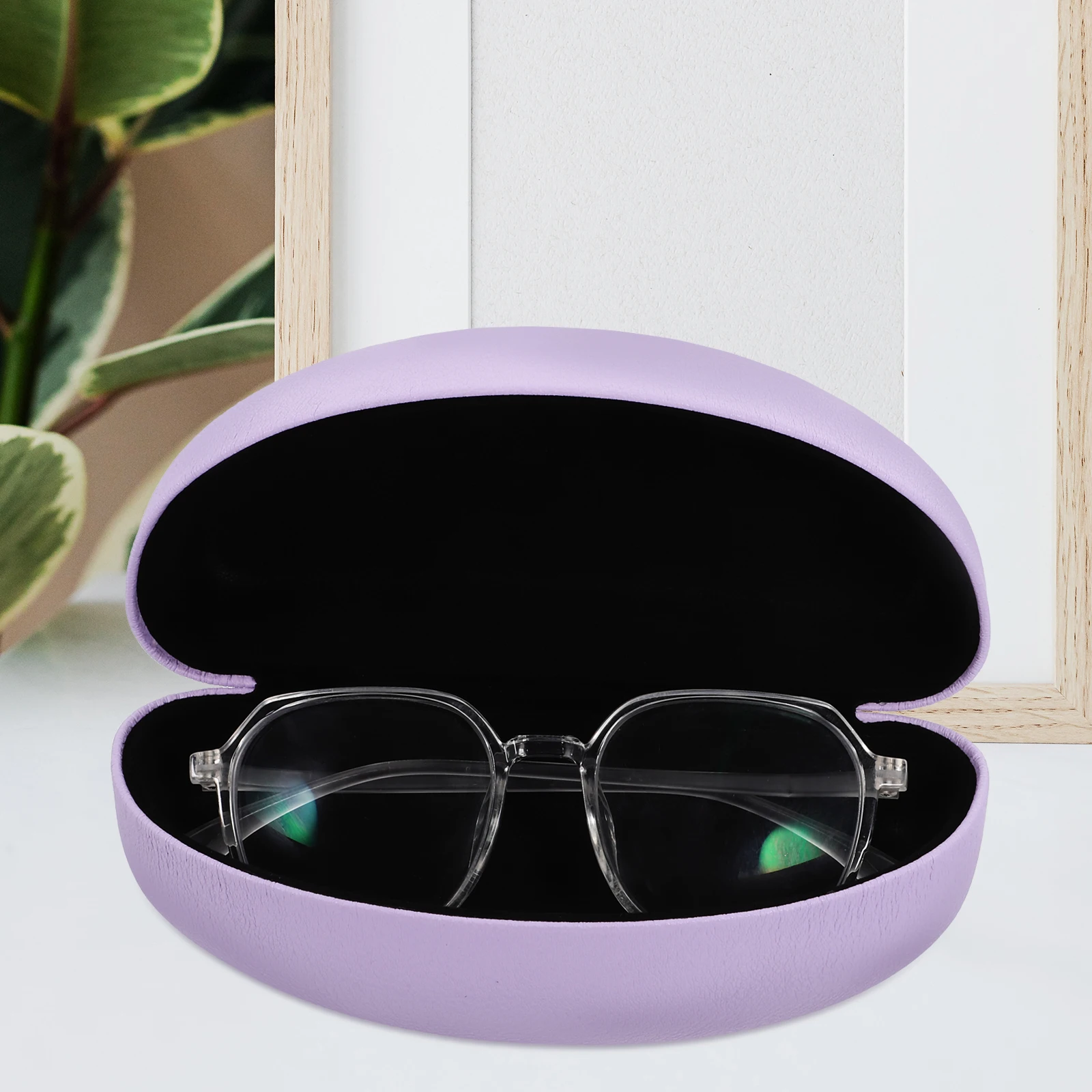 

2pcs Sunglasses Case Eyeglass Hard Protective Green Purple Glasses Travel Compact Lightweight Durability Clarity Anti