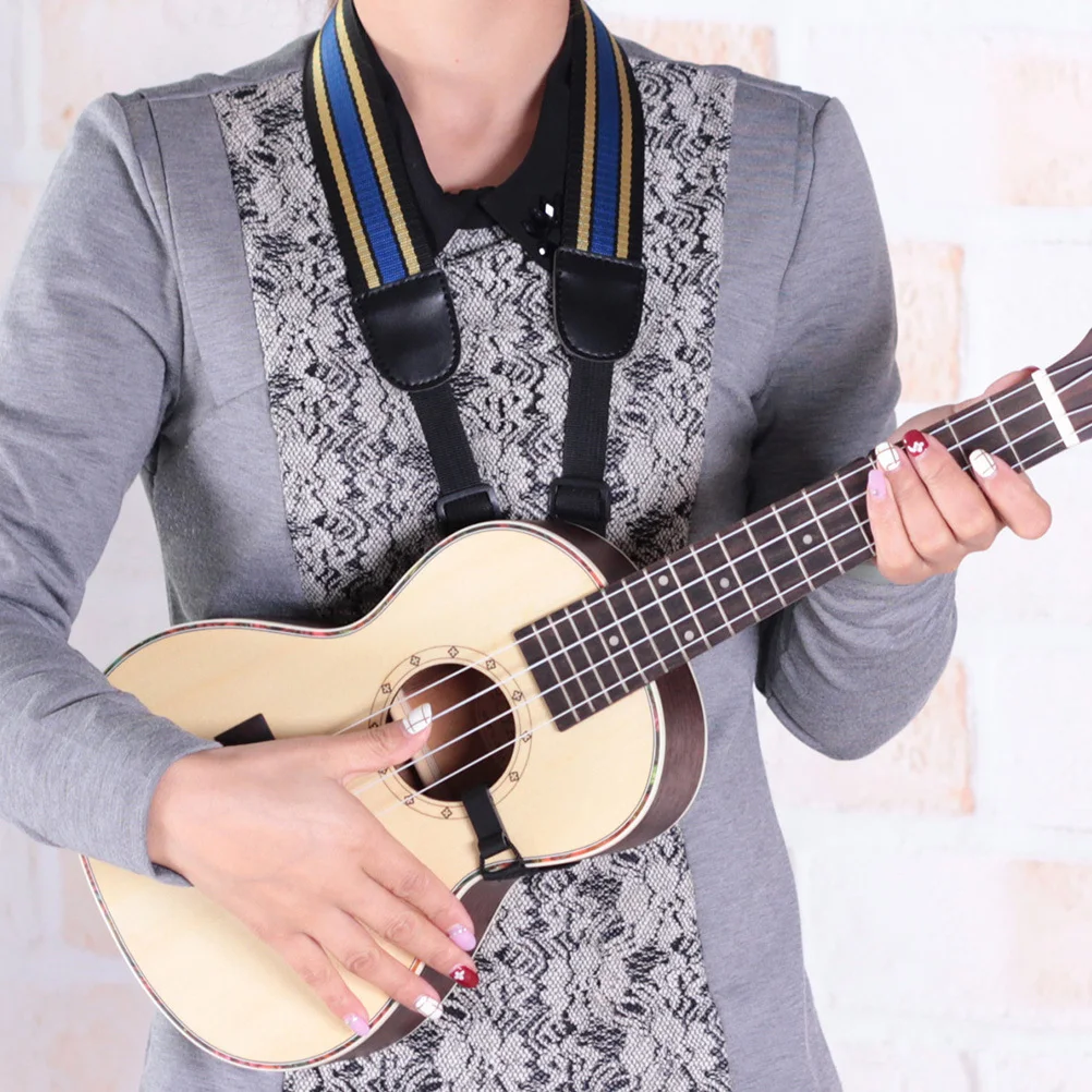 حزام القيثارة من النايلون بطول قابل للتعديل، تصميم مريح للعب لافتة للنظر، ملحق حزام القيثارة