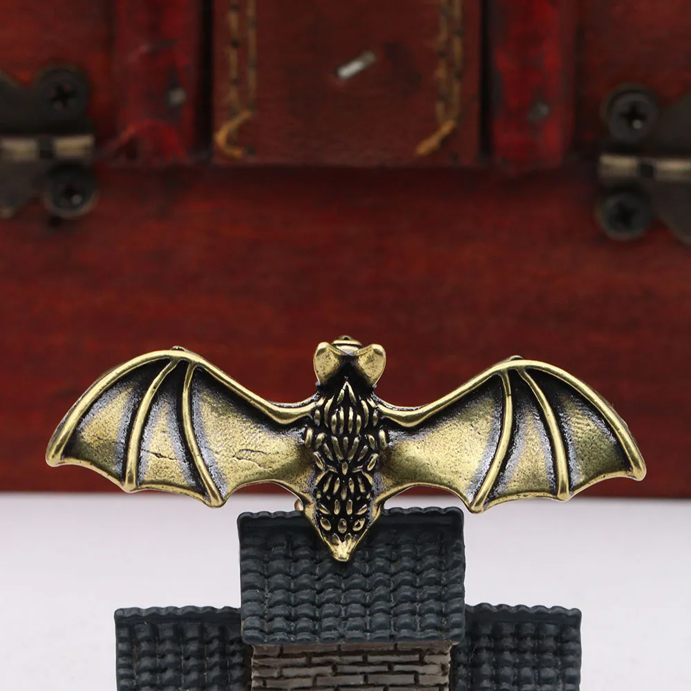 Brass Flying Bat Figurines Miniatures Desktop Ornaments Vintage Handicraft Home Decorations Crafts Micro Landscape Accessories view 2