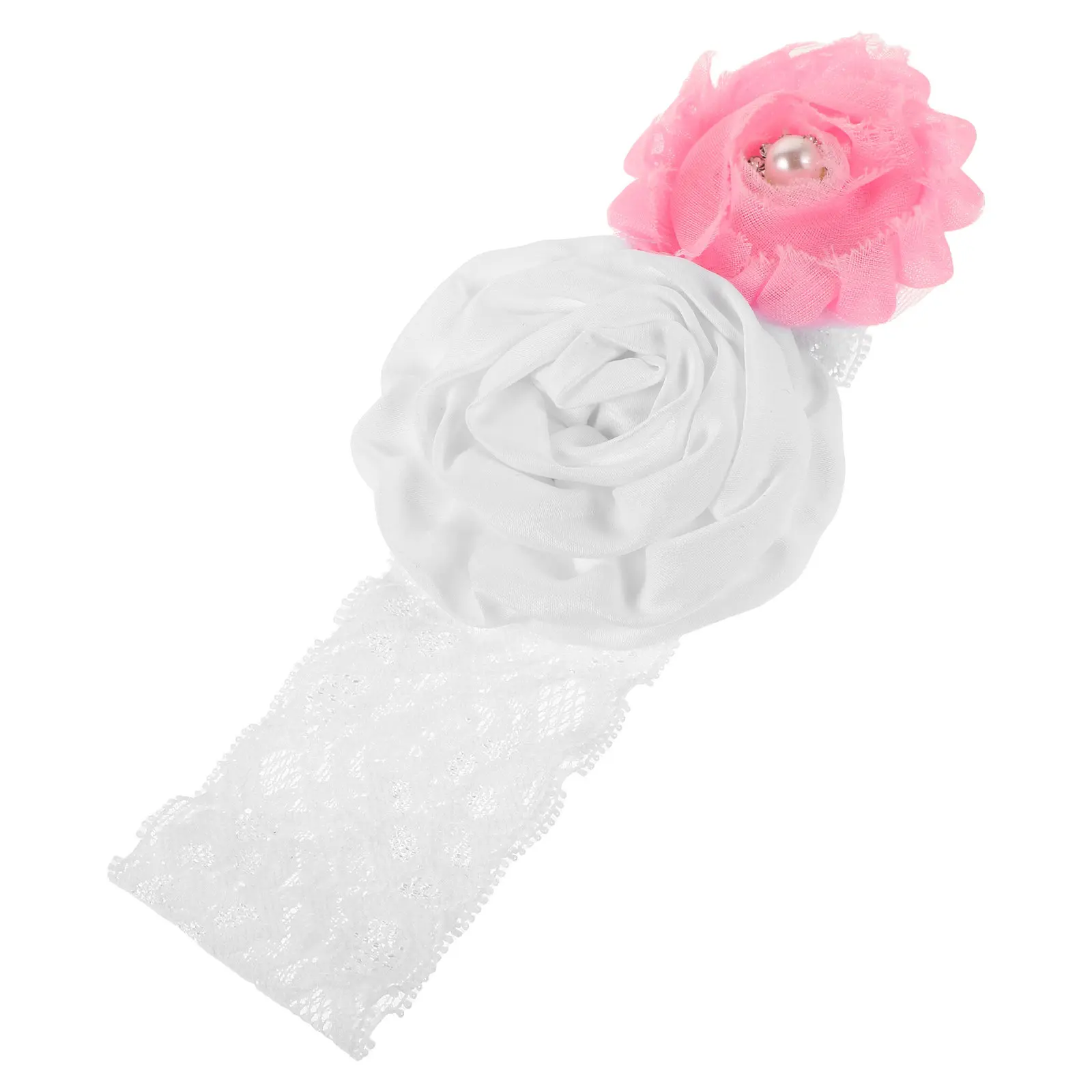 

Европейская шифоновая повязка на голову с цветами для младенцев и малышей, ручная работа, с искусственными жемчужными бутонами, элегантная, для дня рождения и свадьбы