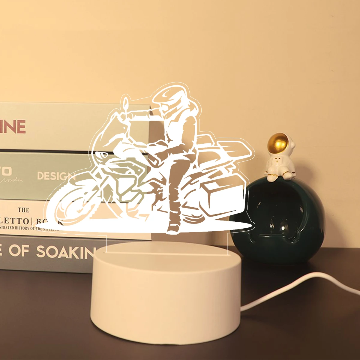 Motorcycle Fashion Led Night Light Gift For Kids Bedroom Manga Anime Figure Lights Children