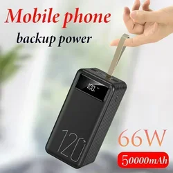 Power Bank 50000mAh 120W  High Capacity Ultra Fast Charging Portable Charger External Battery Pack Power Bank for iPhone Huawei