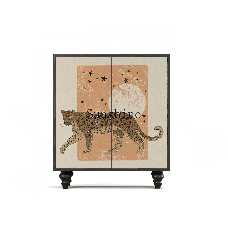 

French niche leopard rich entrance entrance shoe cabinet entry door living room storage storage decorative cabinet