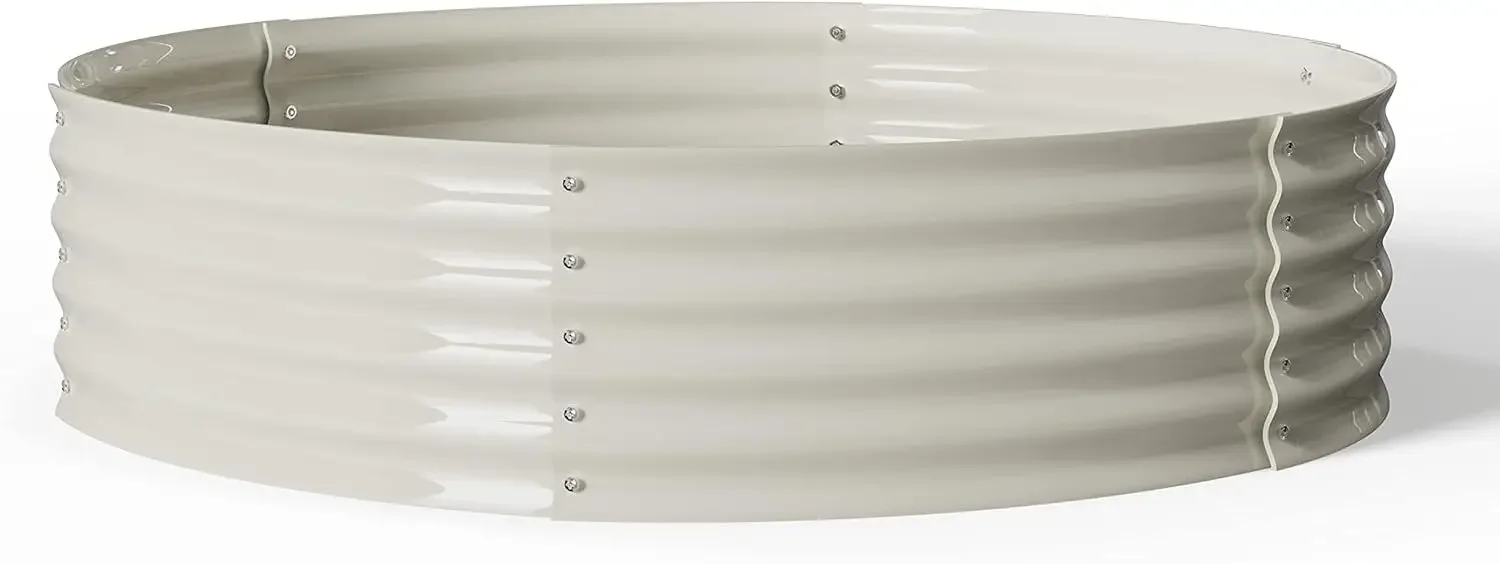 

# l Outdoor Galvanized Raised Garden Bed Kit, Planter Raised Garden Boxes Outdoor with Anti-Rust Paint, Oval/Round/Rectangle