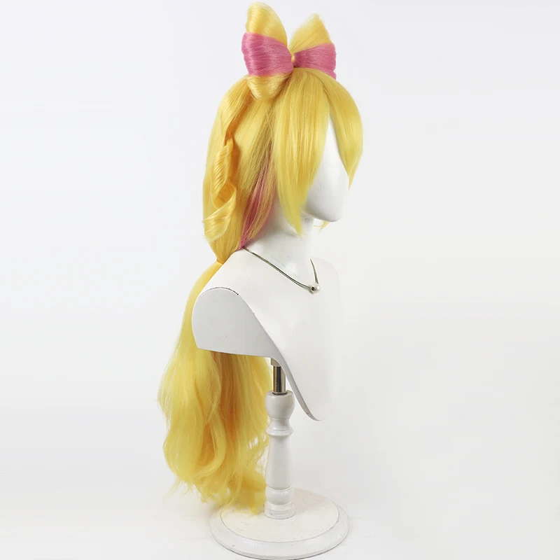 أنيمي Precure ساكورا أوتا شعر مستعار تأثيري هالوين كرنفال الدعائم الطرف الشعر الاصطناعية ألياف مقاومة للحرارة + غطاء شعر مستعار #3