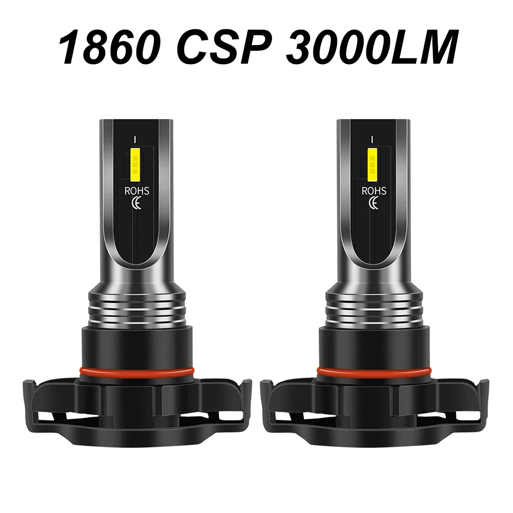 2Pcs H16 EU 5202 PS19W PSX24W 2504 H7 H8 H11 Led H6 P15D  HB4 9006 HB3 9005 1860 CSP Fog Lights Bulb Car Lamp Car Light 12V