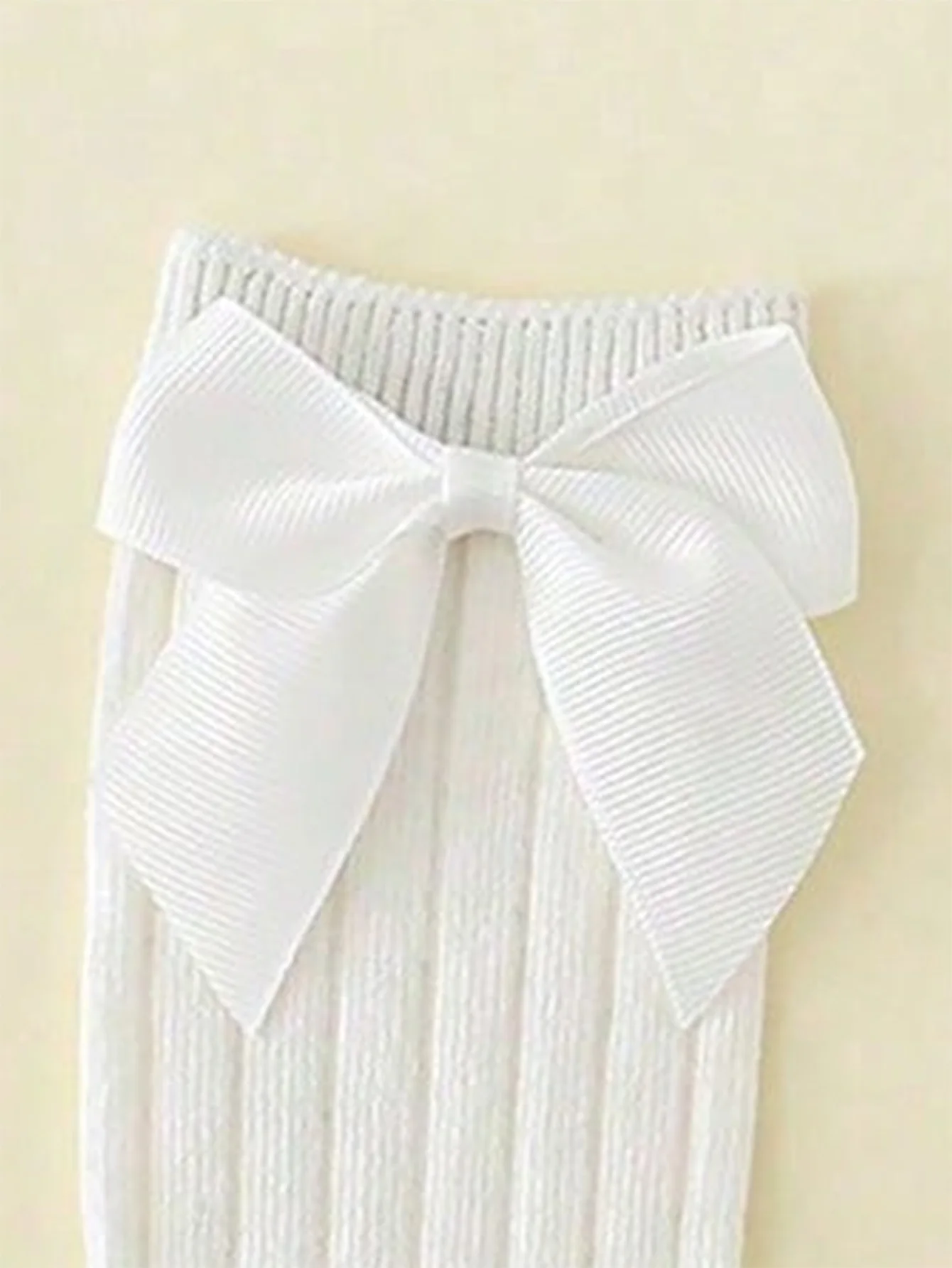 3 Pairs of Baby Socks 0-8 Years Striped High Knee Cotton Soft Kids Socks Set for Boys Girls Toddler Non-Slip White Children Socks view 6