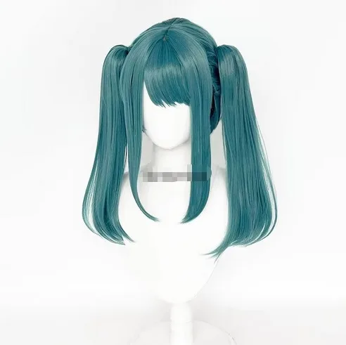 Vocaloid Miku 45 długie peruki do cosplay wampir Miku Cosplay z chipem kucyki impreza z okazji Halloween kostium peruki + czapka z peruką