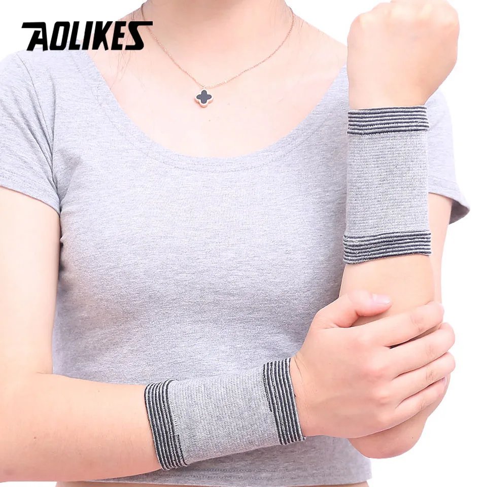 AOLIKES 1Pair Elasticated Knee Pads Knee Support Brace Leg Arthritis Injury GYM Sleeve Elasticated Bandage Ankle Brace Support