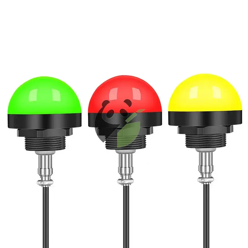 Mini Hemisphere Waterproof Tri-color Warning Light With Aviation Connector Bracket Bare Wire Modbus Industrial Fault Beacon