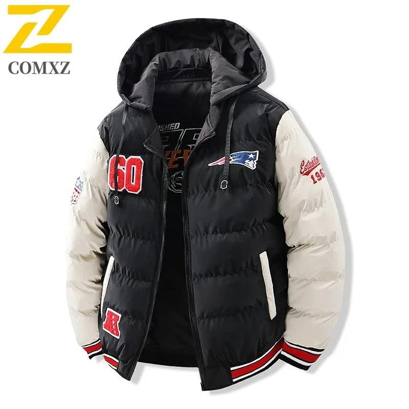 

Men Cotton Jacket 2025 Trend Versatile Double-sided Wear Thick Warm Hooded Down Coat Outdoor Casual Winter Wear Men Zipper Coat