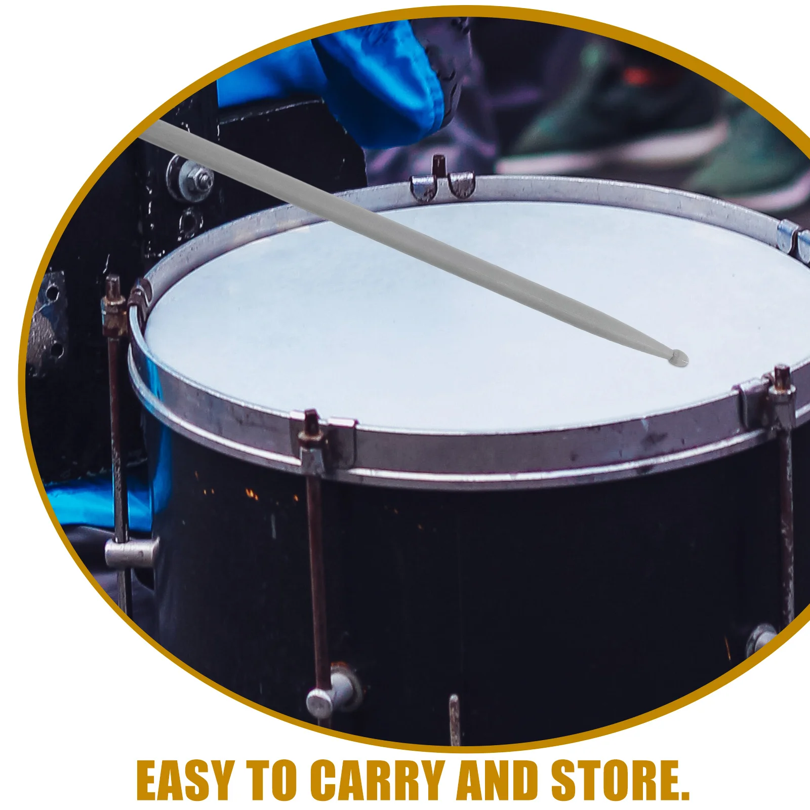 قابلة لإعادة الاستخدام ألياف الكربون عصي طبلة لممارسة الطبول ممارسة قرع عصا مجموعة المبتدئين الجاز الطبال الملحقات