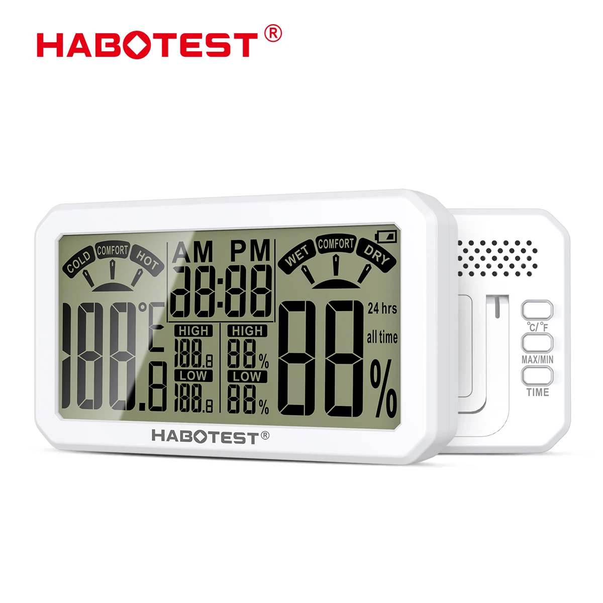 HABOTEST HT682/HT683 Indoor Weather Station Temperature Humidity Meter Digital LCD Electronic Environment Thermometer Hygrometer