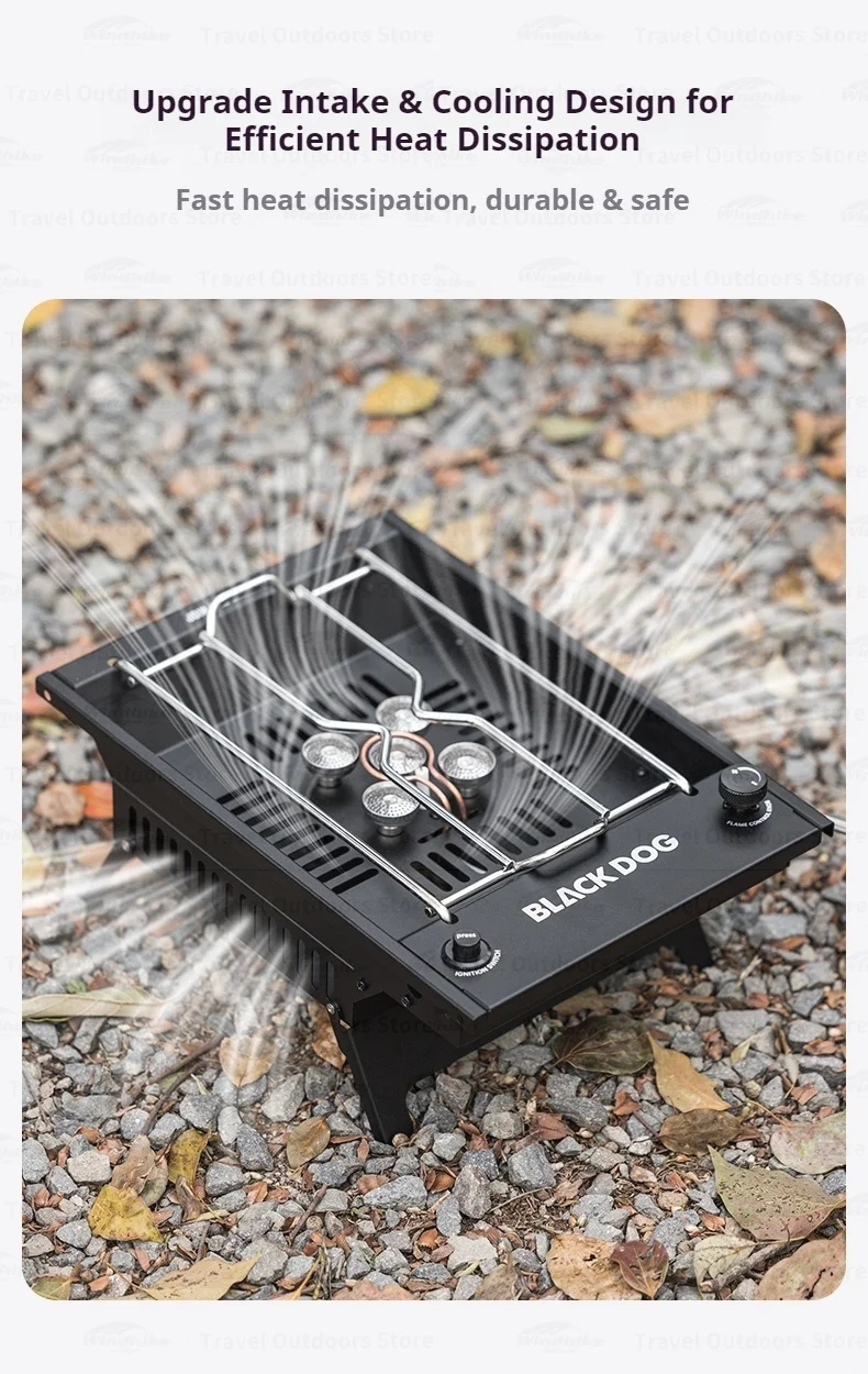 BLACKDOG IGT Einbau-Gasherd mit fünf Brennern, Desktop-Einbau-Doppelzweck-Herd, 7200W Leistung, für Outdoor-Camping und Picknick, Multifunktionsherd – Detail 13