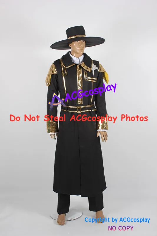 D.Gray-Man Cross Marian Cosplay Costume acgcosplay include big hat