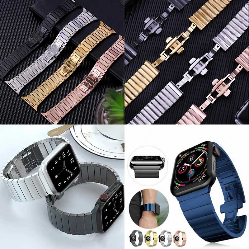 Correa de Metal para Apple watch Ultra, pulsera de acero inoxidable de 49mm/10 42mm 46mm/9 8 7 45mm 41mm para iwatch 6 5 4 3 SE 44mm 40mm