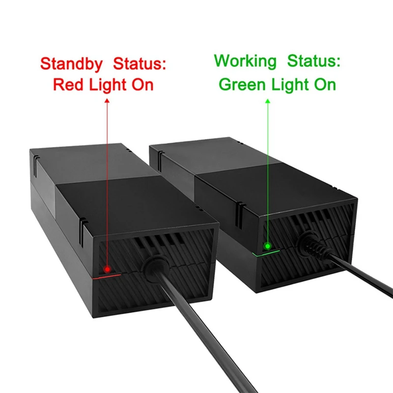 Power Adapter Replacement Power Brick Adapter US Plug Black For  One Power Supply Brick Game Console Charger