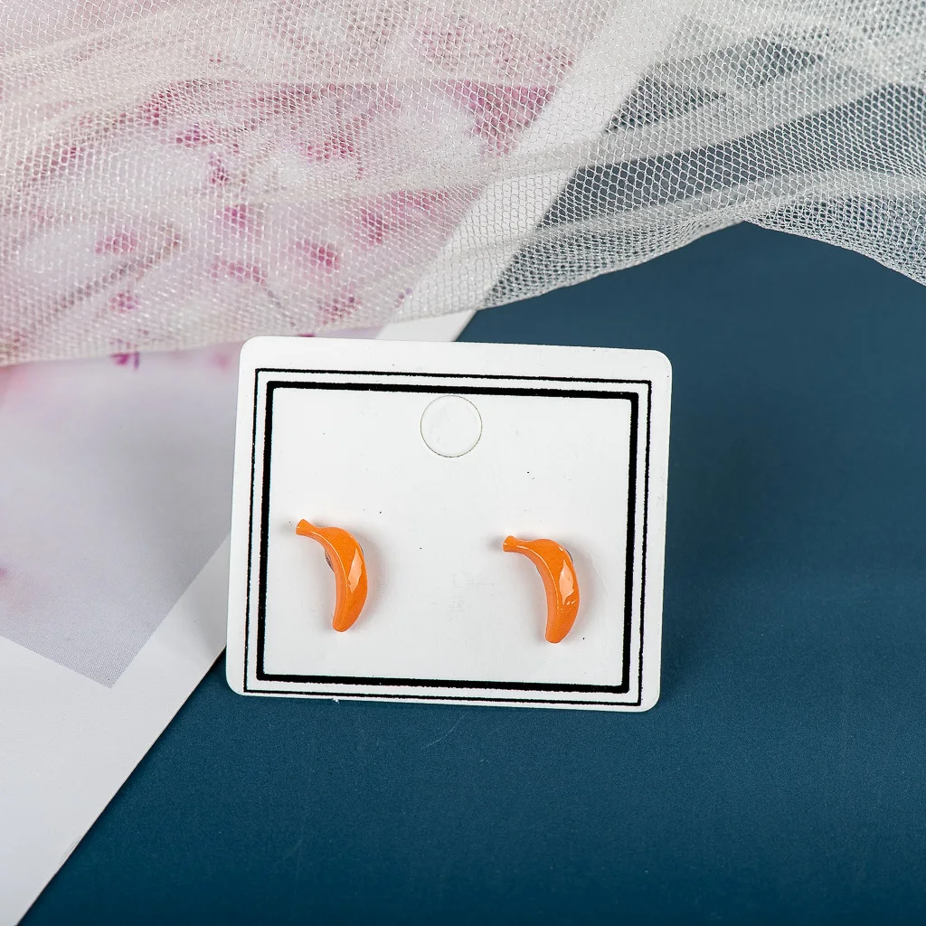 Small And Exquisite Multicolor Banana Ceramic Earrings Hand Painted  Gothique Accessories Bijuterias Jewellery Gift #XN382